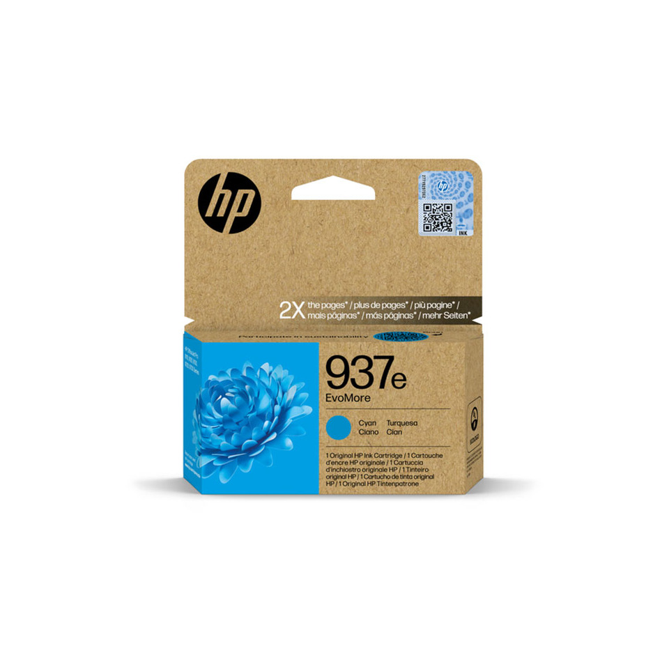 Original HP Druckkopfpatrone cyan Evomore (4S6W6NE,4S6W6NE#CE1,937E,937EC,937ECYAN,NO937E,NO937EC,NO937ECYAN)