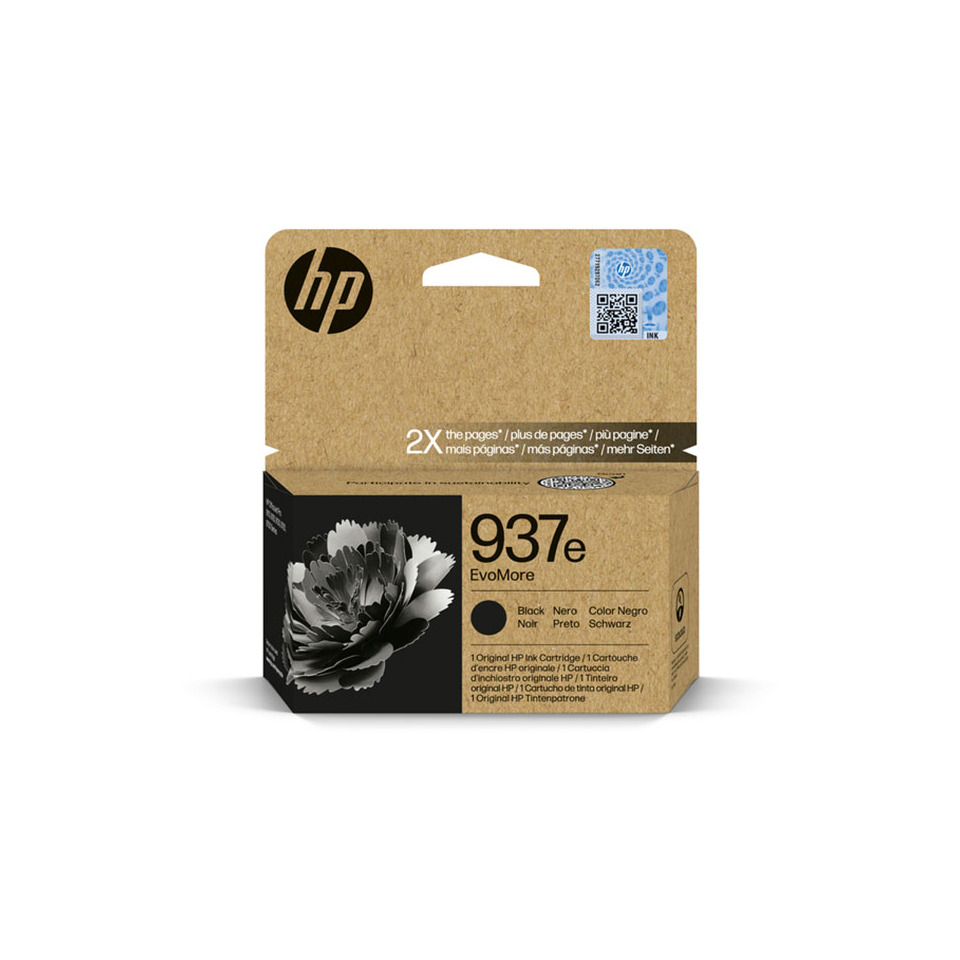 Original HP Druckkopfpatrone schwarz Evomore (4S6W9NE,4S6W9NE#CE1,4S6W9NE#SE1,937E,937EBK,937EBLACK,NO937E,NO937EBK,NO937EBLACK)