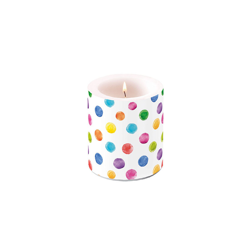 Kerze dots, 10cm