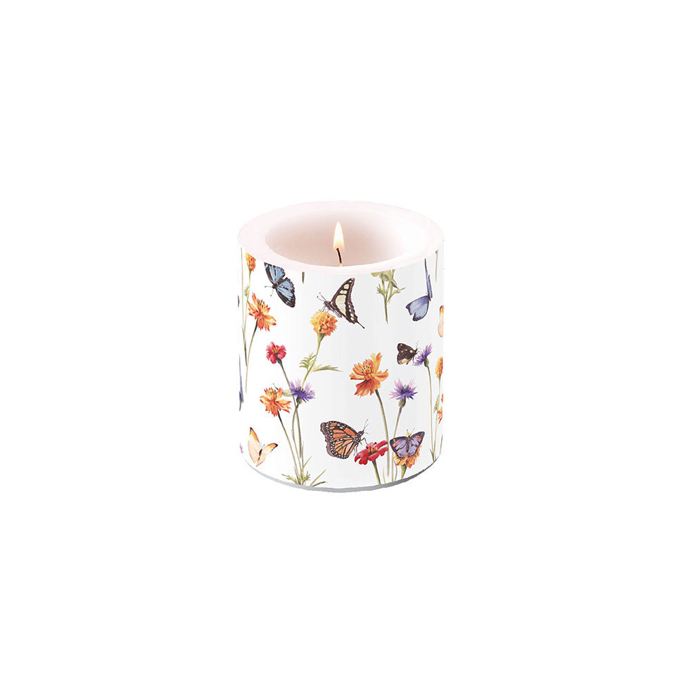 Kerze Butterfly garden, 10cm