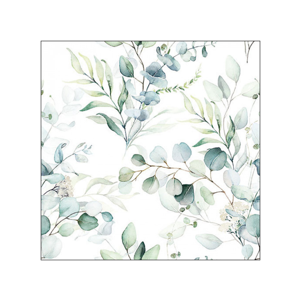 Motivserviette Eukalypthus, 25 x 25 cm, 3-lagig, 20 Stück