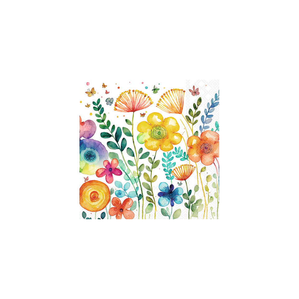 Motivserviette Vibrant spring, 25 x 25 cm, 3-lagig, 20 Stück