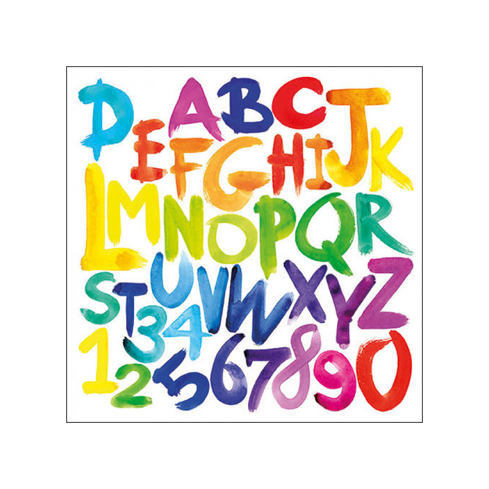 Motivserviette Schulanfang ABC, 33 x 33 cm, 3-lagig, 20 Stück