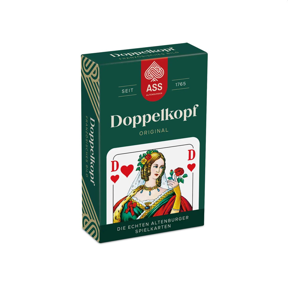 Spielkarten Doppelkopf, französisches Bild, in Faltschachtel