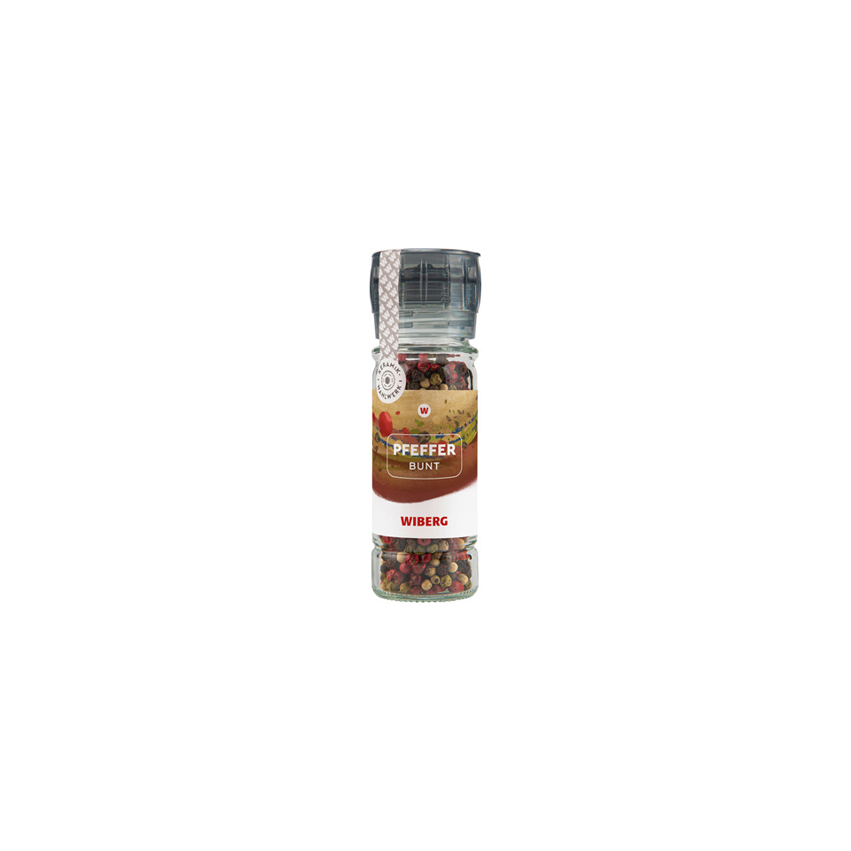 Gewürzmühle mit ausgewogener Pfeffermischung, Pfeffer Bunt, 43 g