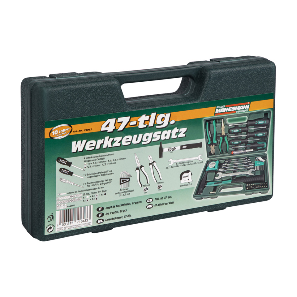 Werkzeugkoffer, 47-tlg.