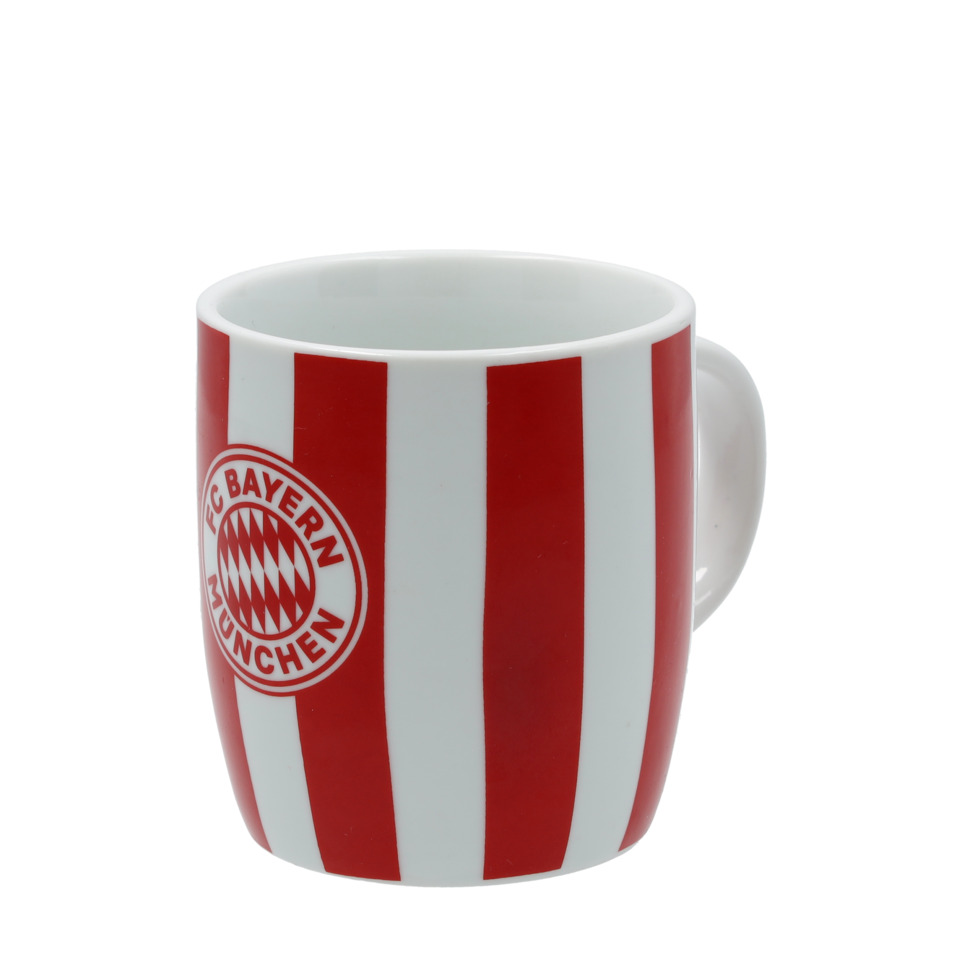 Tasse Stripes Logo, 0,3l, rot/weiß