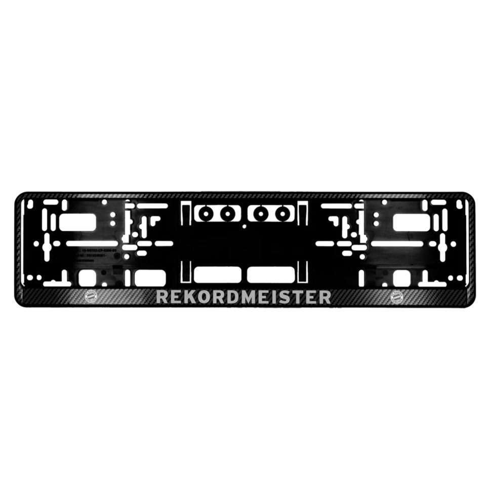Kennzeichenverstärker Rekordmeister, schwarz