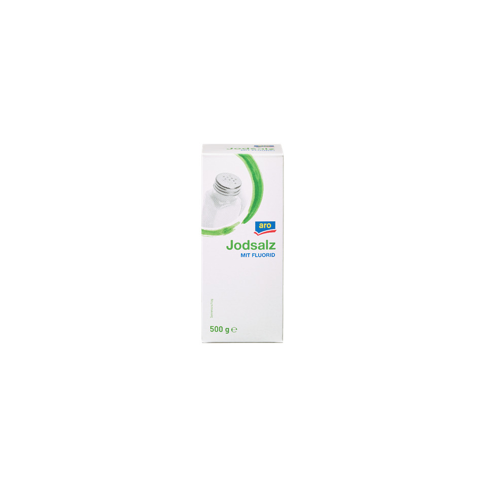 Jodsalz, fein, mit Fluorid, 500g