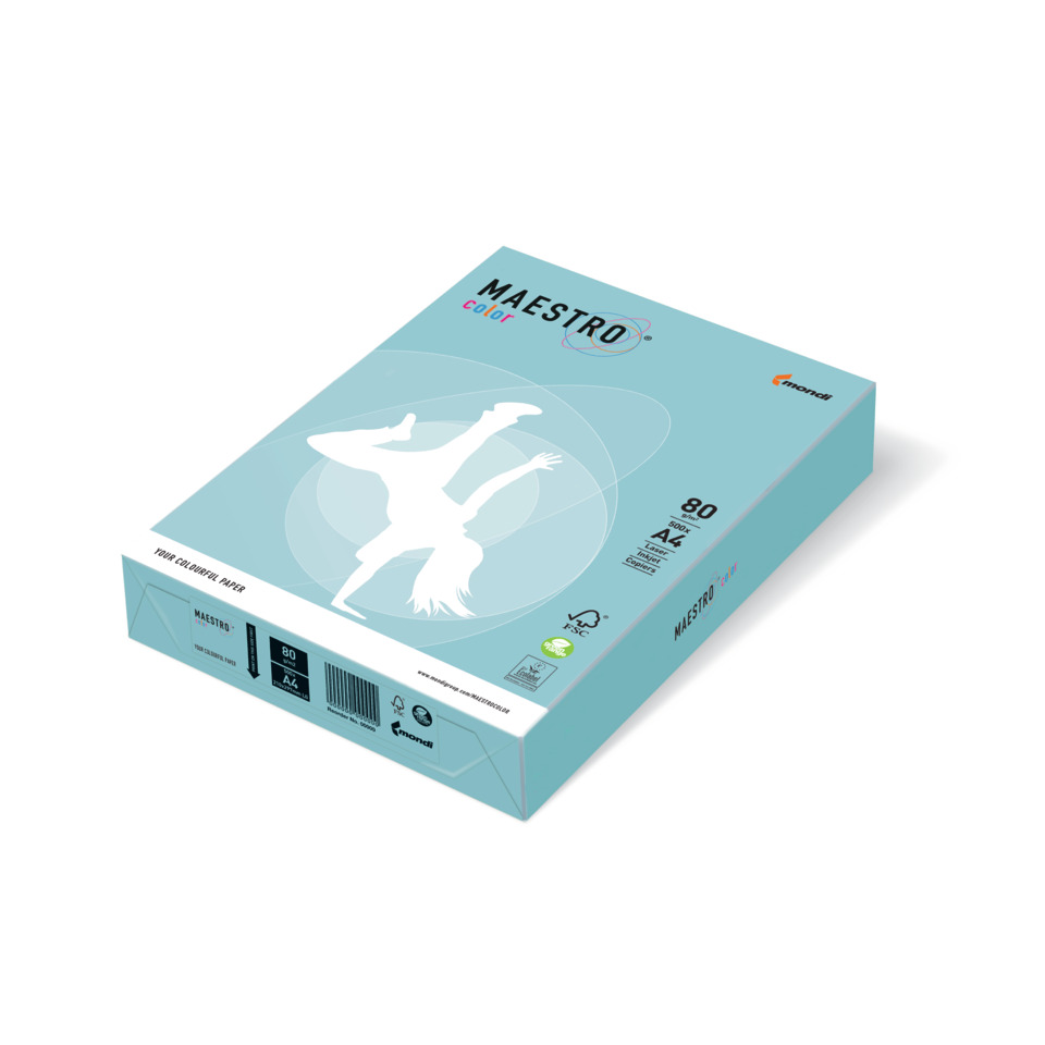 Kopierpapier MAESTRO® Color Pastell, A4, 80g/m², 500 Blatt, mittelblau