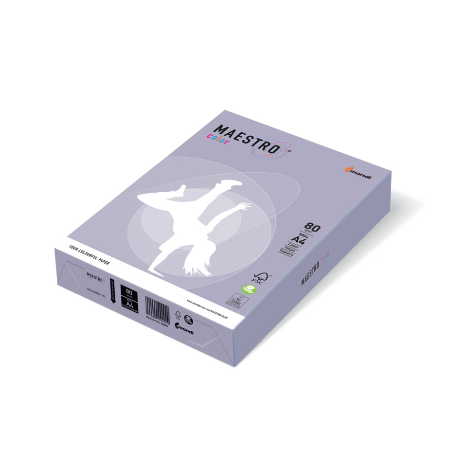 Kopierpapier MAESTRO® Color Pastell, A4, 80g/m², 500 Blatt, lavendel