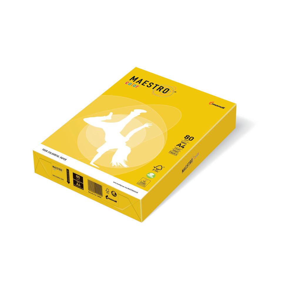 Kopierpapier MAESTRO® Color Intensiv, A4, 160g/m², 250 Blatt, intensivgelb