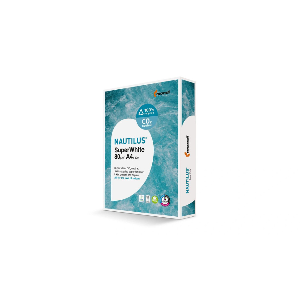 Kopierpapier NAUTILUS® SuperWhite, A4, 80g/m², 500 Blatt, weiß