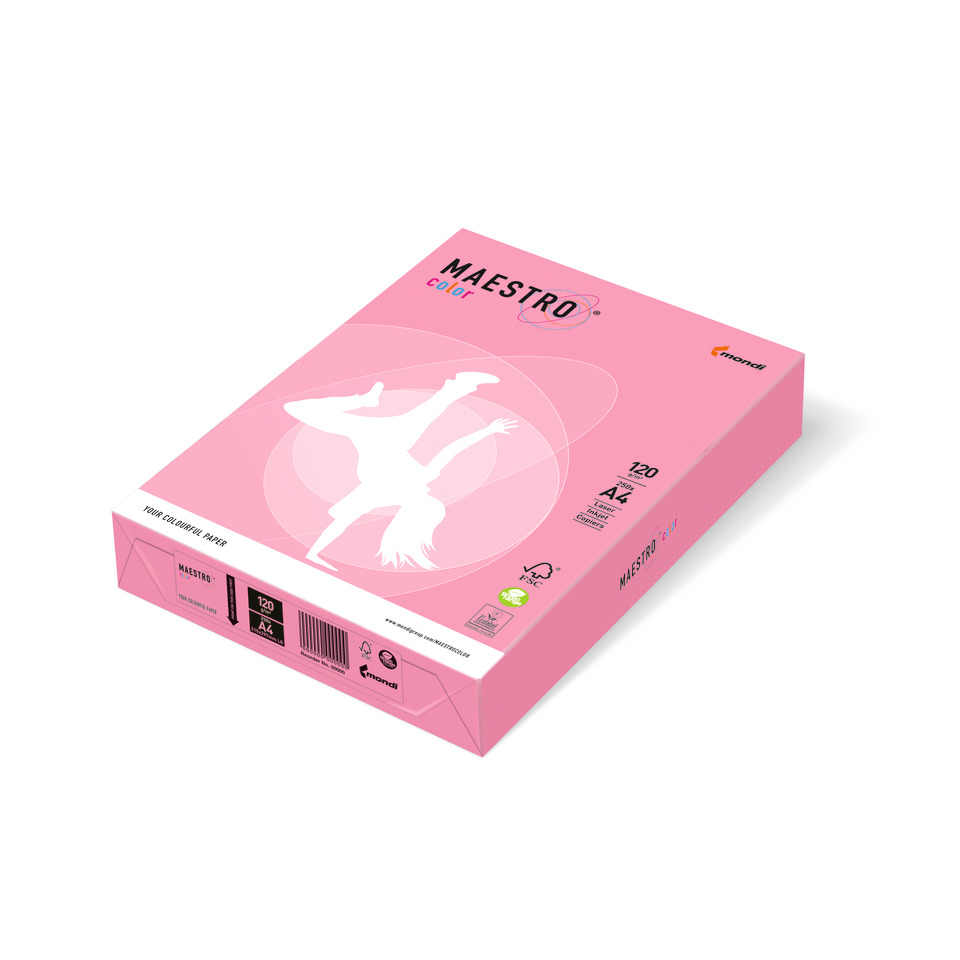Kopierpapier MAESTRO® Color Pastell, A4, 120g/m², 250 Blatt, flamingo