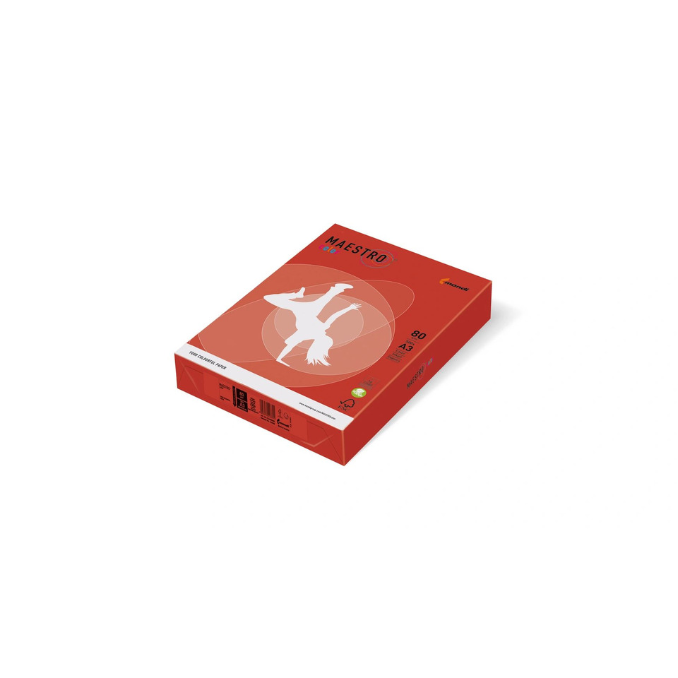 Kopierpapier MAESTRO® Color Pastell, A3, 80g/m², 500 Blatt, korallenrot