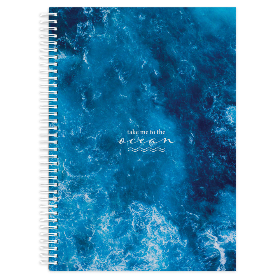 Spiral-Notizbuch Ocean, A4, 70g/m², 100 Blatt, 4 Lineaturen, sortiert