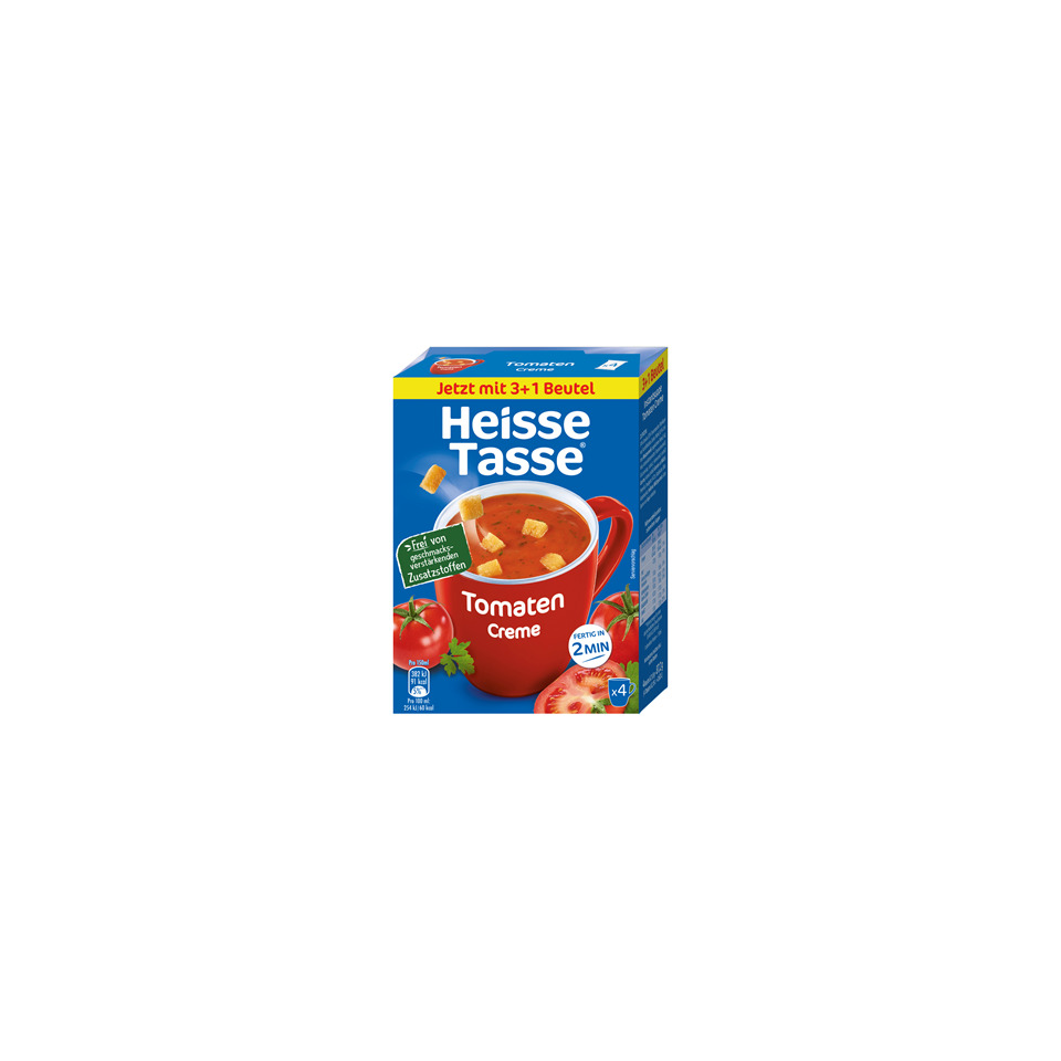 Instantsuppe Tomatencreme mit Croutons für 600ml, 4 Stück