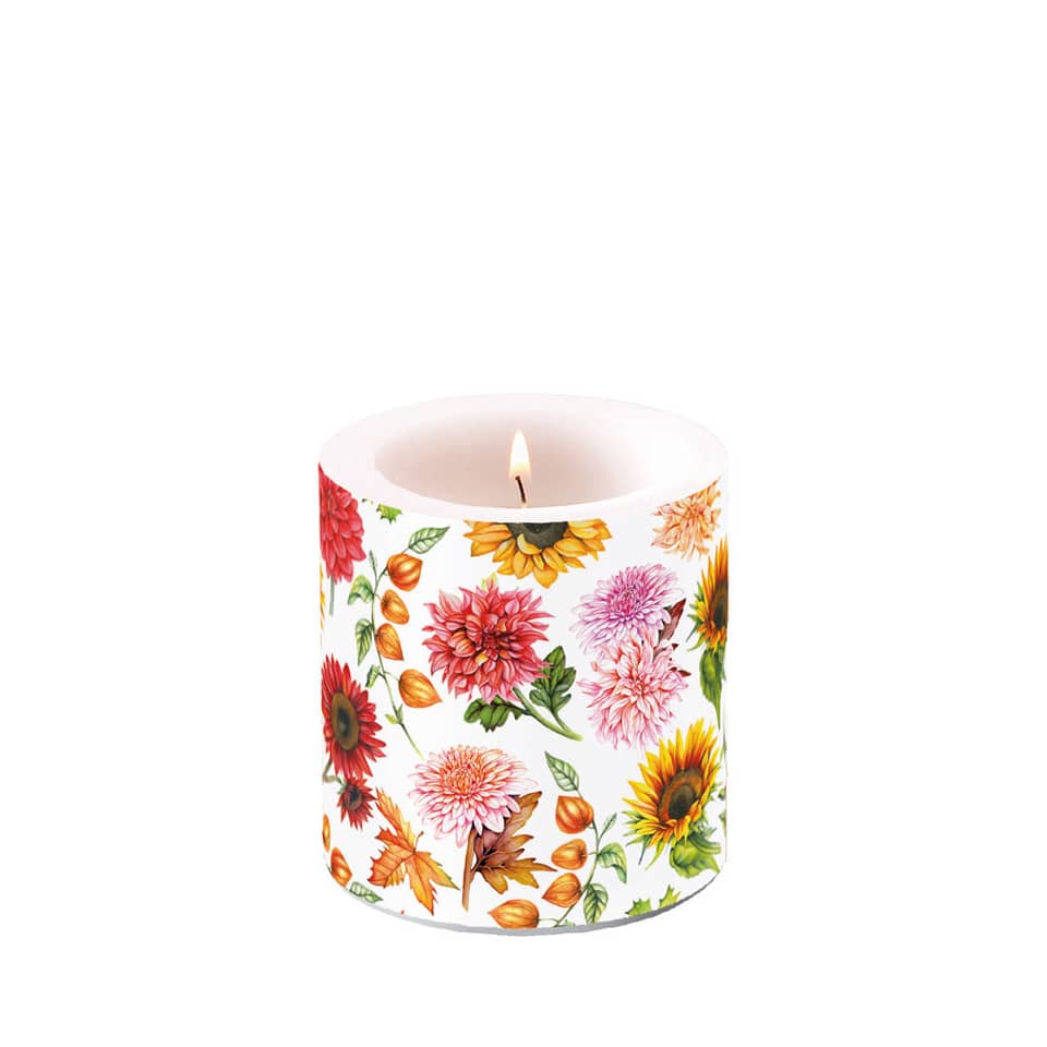 Kerze Herbstblüte, 9 cm