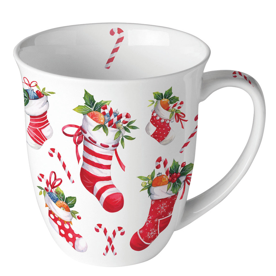 Weihnachts-Kaffeebecher Weihnachtsstrümpfe, 0,4l