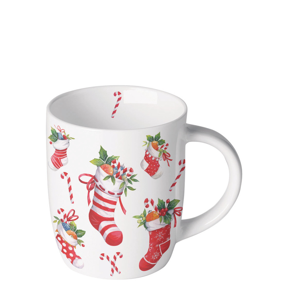 Weihnachts-Kaffeebecher Weihnachtsstrümpfe, 0,2l