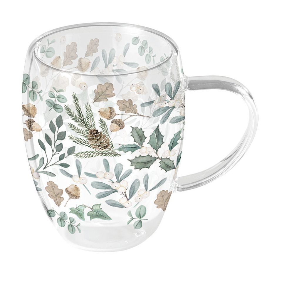 Weihnachts-Teeglas Sammlung von Blätter, 0,35l