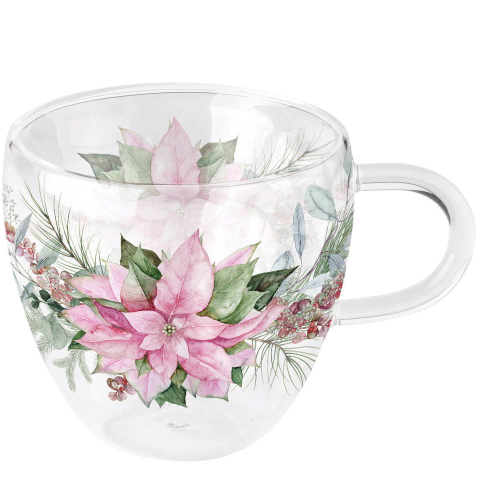 Weihnachts-Teeglas Weihnachtsstern, 0,2l
