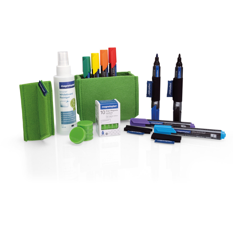 Whiteboard Zubehör Essentials Kit, 25 Teile, grün