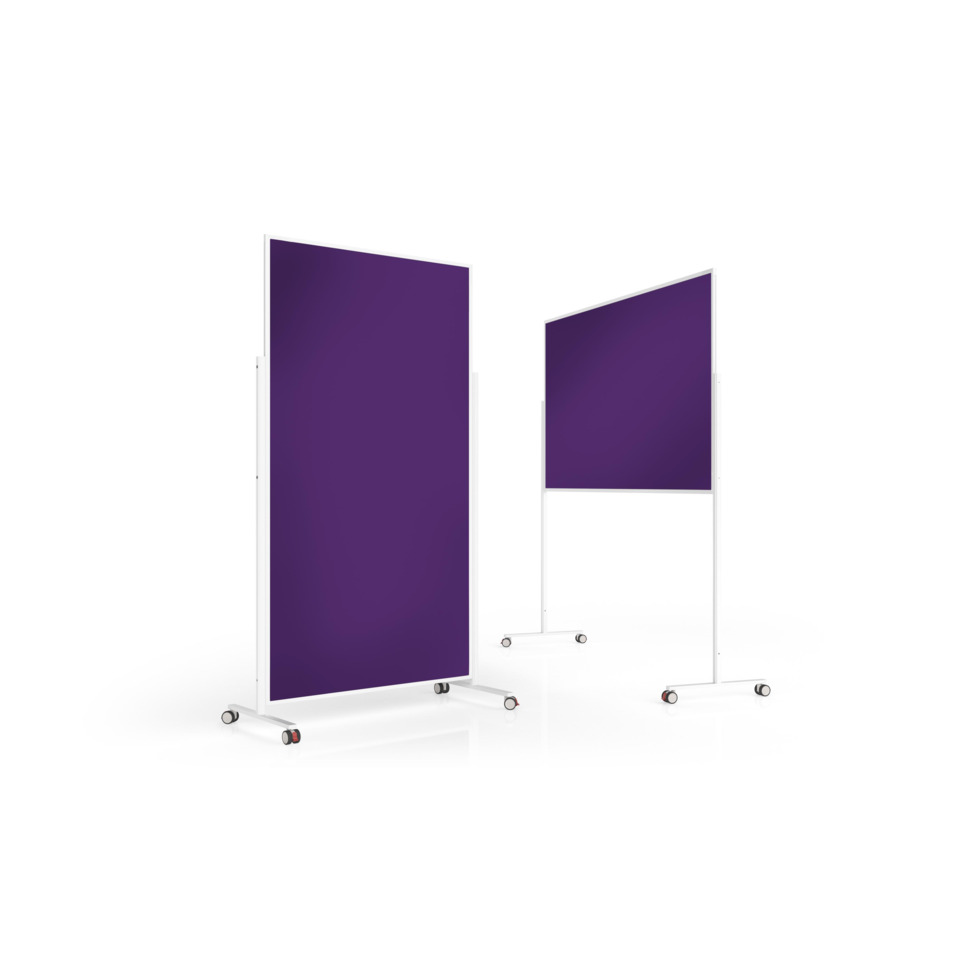Moderationstafel Design VarioPin, 100 x 180 cm, lila/weiss