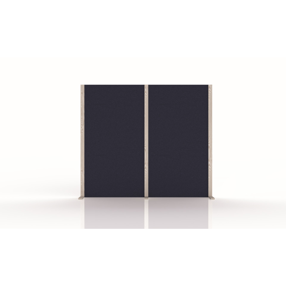 Akustik-Trennwand Wood Series Double, 208 x 180 cm, blau