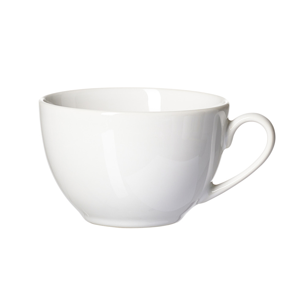 Kaffee Obertasse Volos, 220 ml, Steinzeug, weiß, 6 Stück