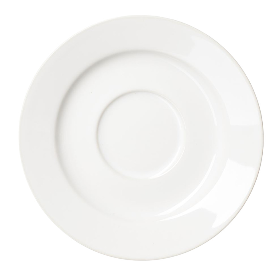 Kaffee-Untertasse Volos, Ø 15,5 cm, Steinzeug, weiß, 6 Stück