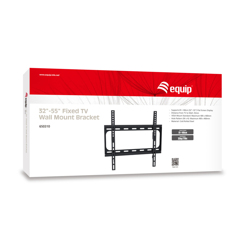 Feste TV-Wandhalterung, 32"-55", schwarz