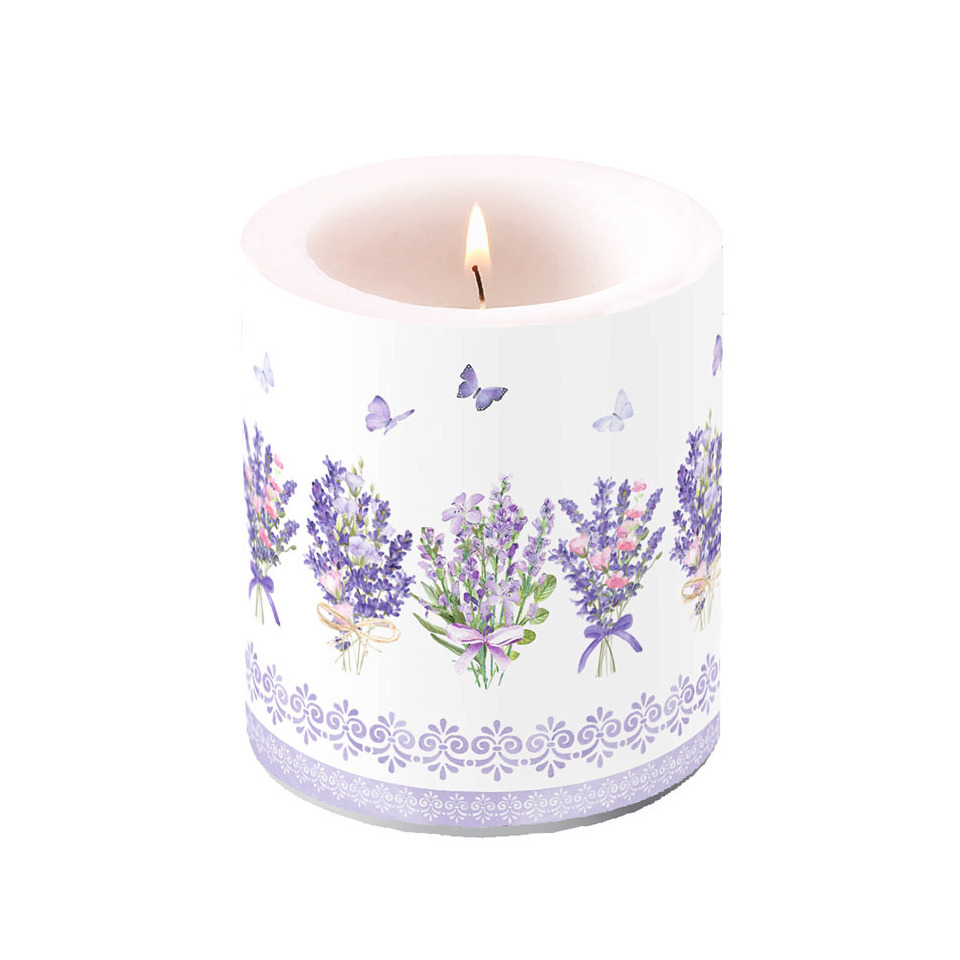 Kerze Schöner Lavendel, Ø 10 x 10 cm