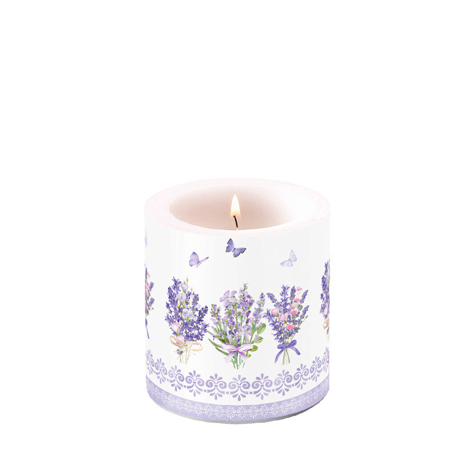 Kerze Schöner Lavendel, Ø 7,5 x 9 cm