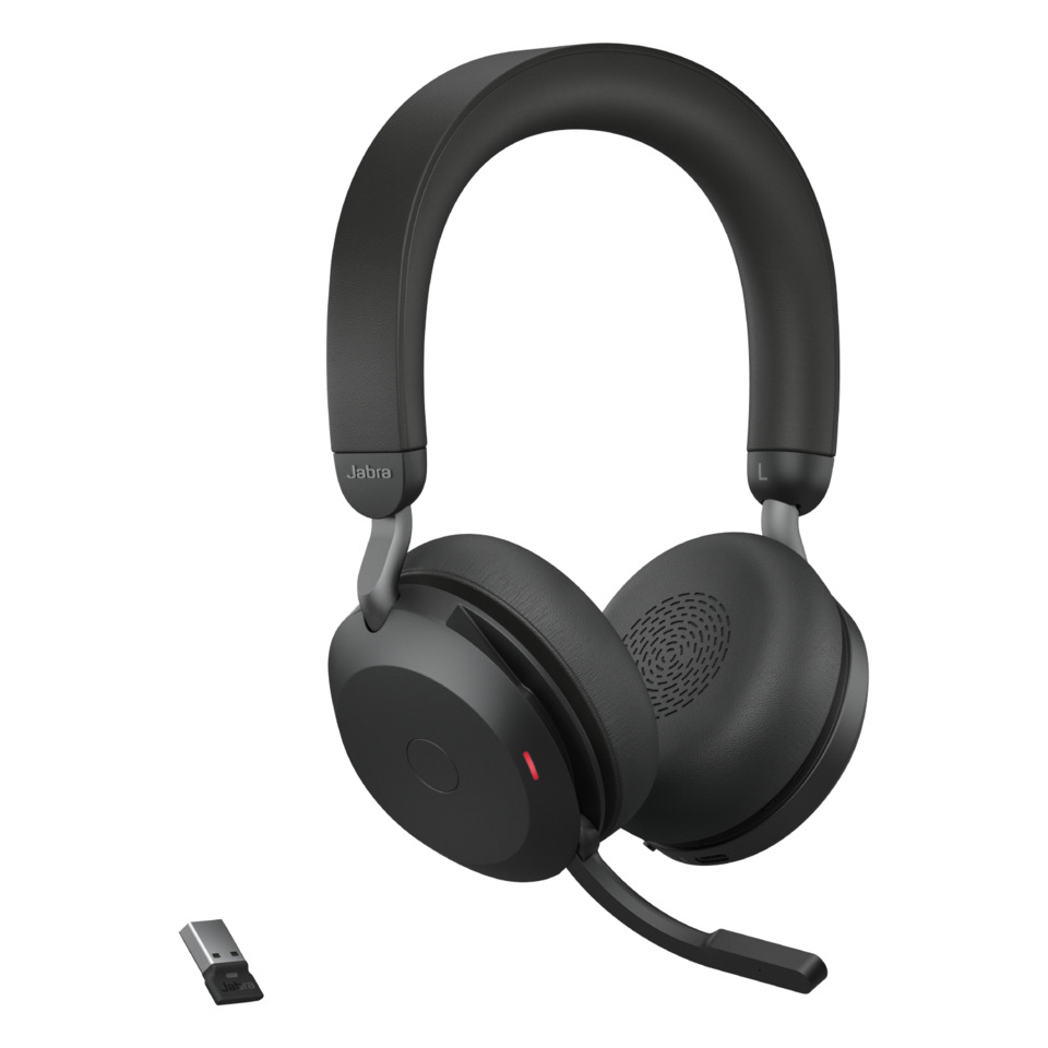 Headset Evolve2 75, USB-A UC mit Ladestation, schwarz