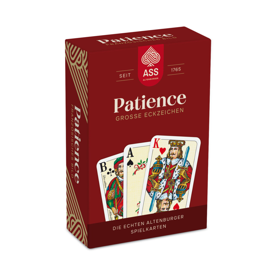 Spielkarten Patience Senior - große Eckzeichen