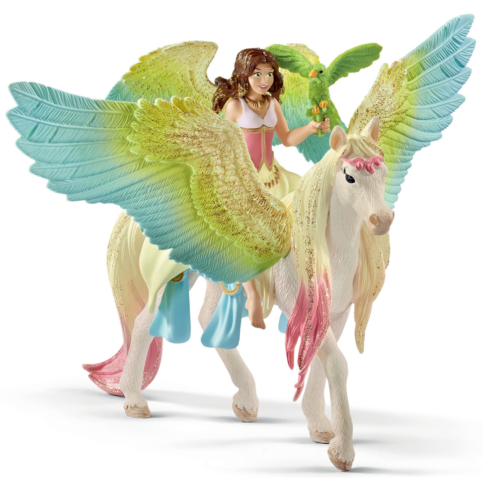 Spielzeugfigur Surah mit Glitzer-Pegasus