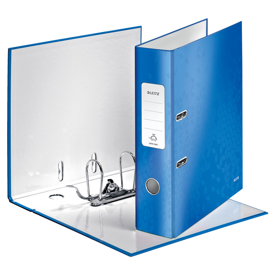 1005 Qualitäts-Ordner WOW - A4, breit, Schlitz, blau metallic
