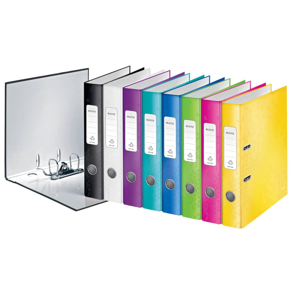 1006 Qualitäts-Ordner WOW - A4, schmal, Schlitz, sortiert (pink, blau, eisblau, grün, orange, violett)