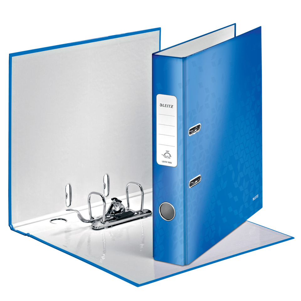 1006 Qualitäts-Ordner WOW - A4, schmal, Schlitz, blau metallic