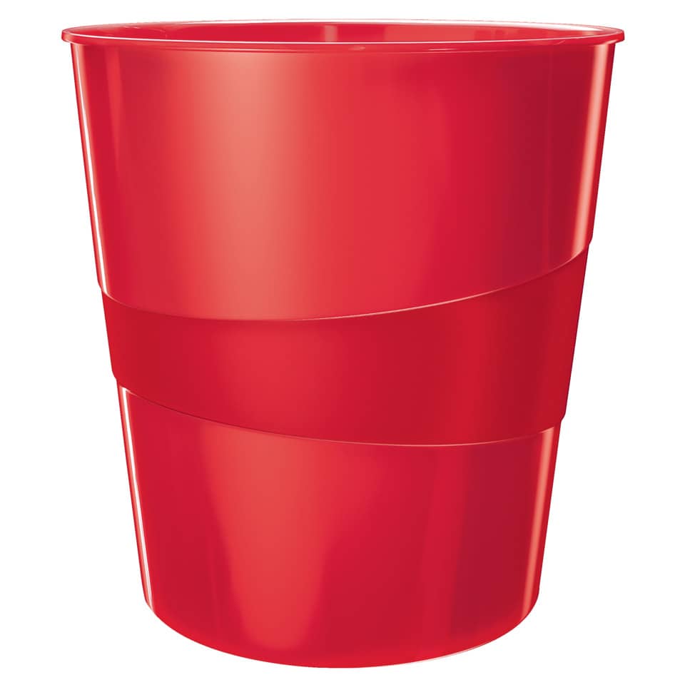 5278 Papierkorb WOW - 15l, Polystyren, rot metallic