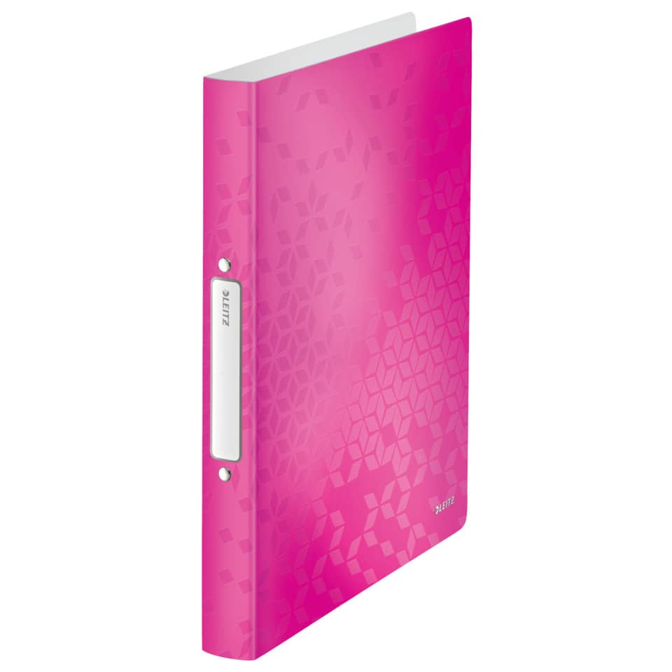 4257 Ringbuch WOW - A4, PP, 2 Ringe, 25 mm, pink metallic