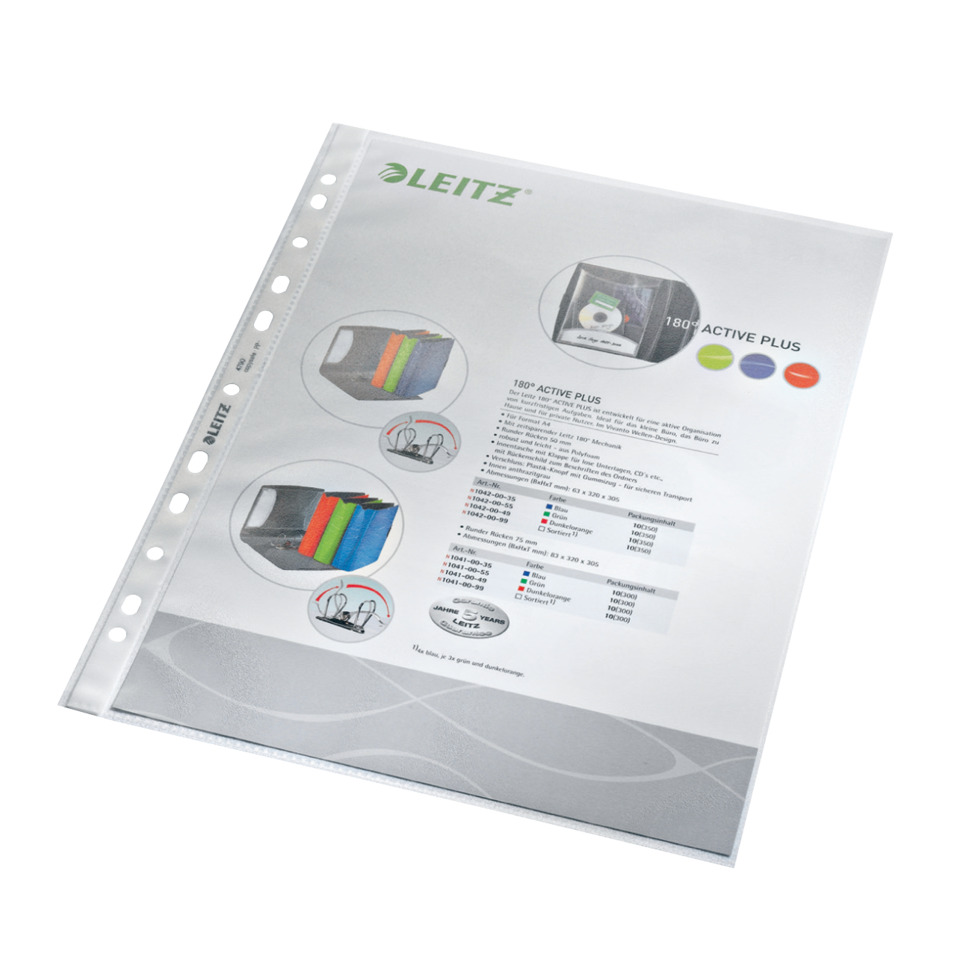 4790 Prospekthülle Standard, A4, PP, genarbt, 0,09 mm, dokumentenecht, farblos, 100 Stück