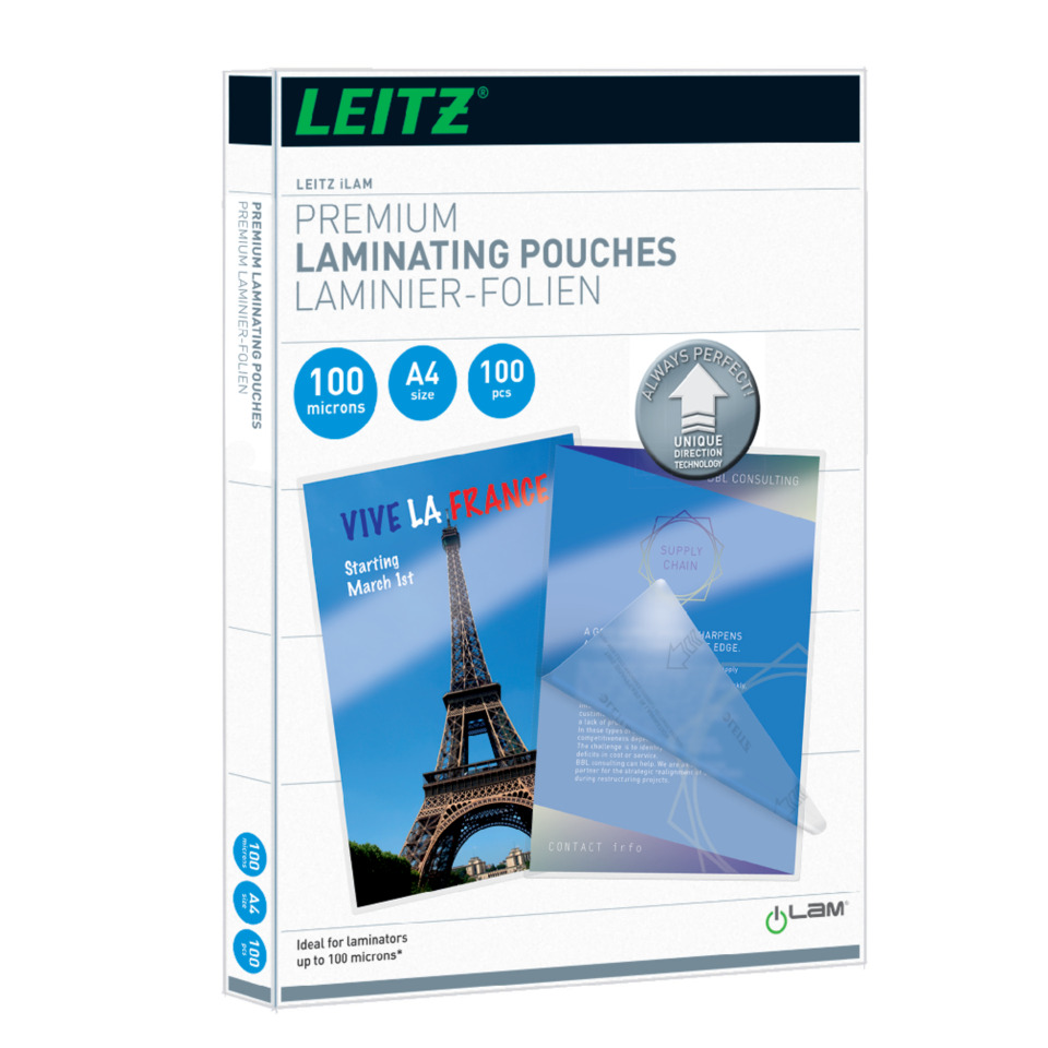 7480 Laminierfolie UDT - A4, glänzend, 100 mym, 100 Stück