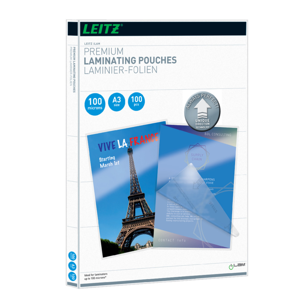 7487 Laminierfolie UDT - A3, glänzend, 100 mym, 100 Stück