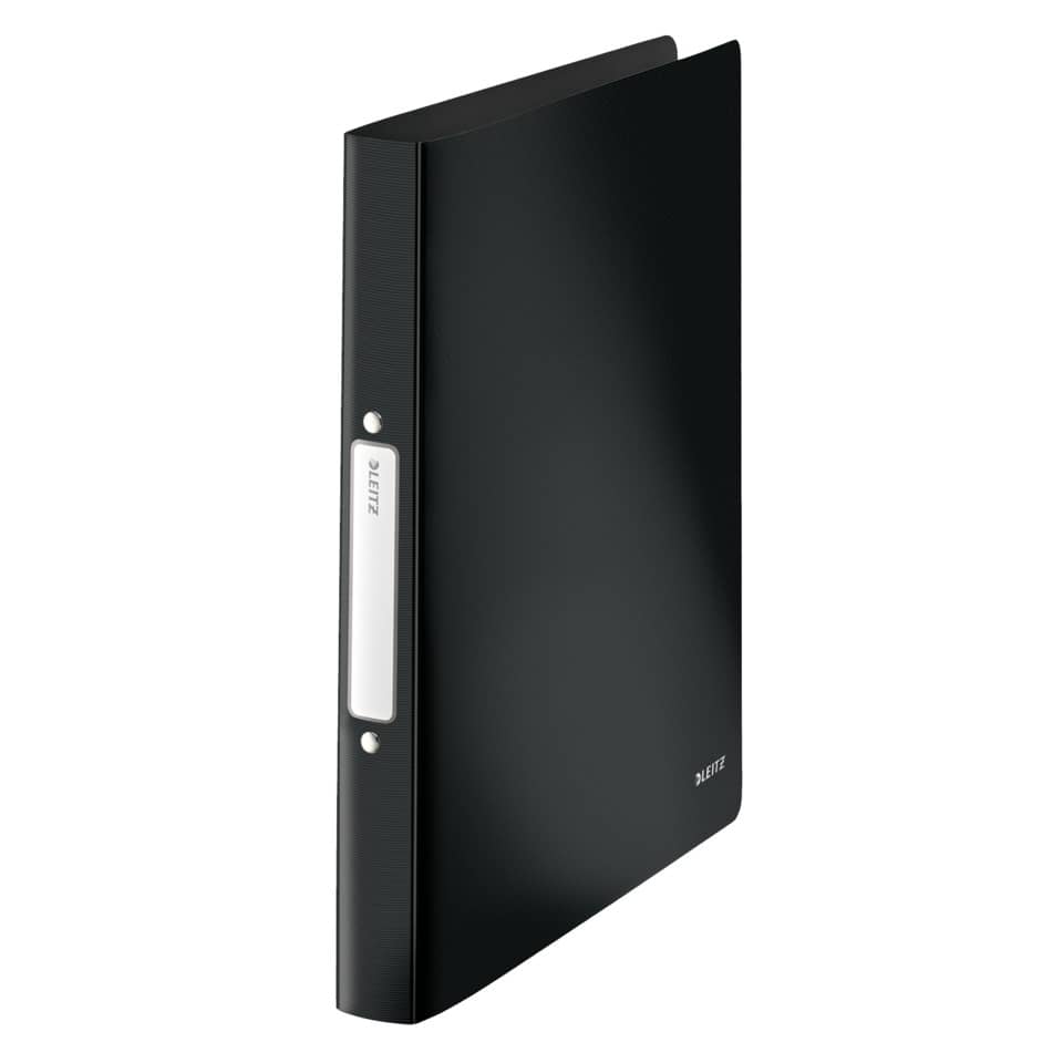 4566 Ringbuch Solid - A4, PP, 2 Ringe, 25 mm, schwarz