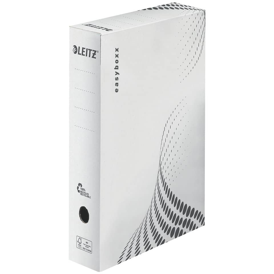 6131 Archivbox easyboxx - A4, 80 mm, Wellpappe (RC), weiß