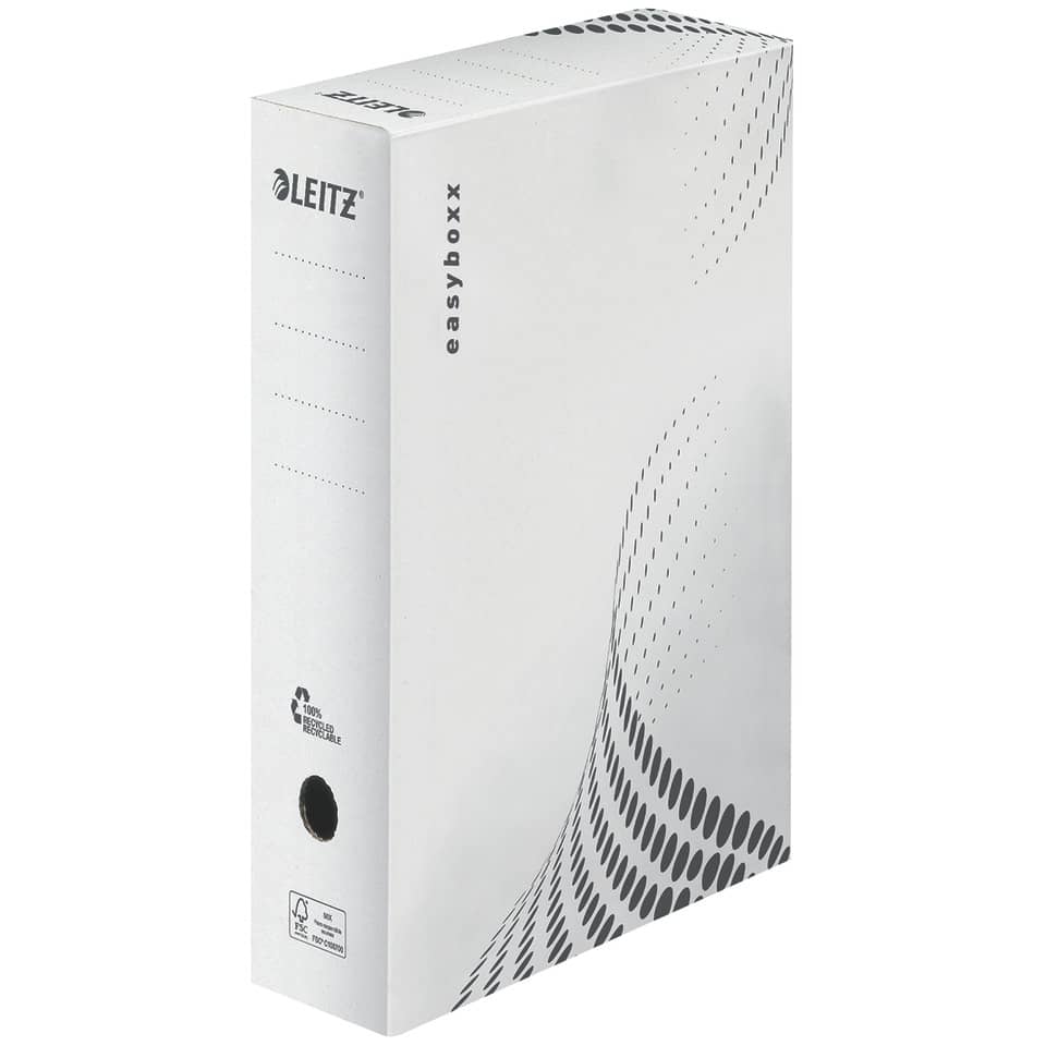 6132 Archivbox easyboxx - A4, 100 mm, Wellpappe (RC), weiß
