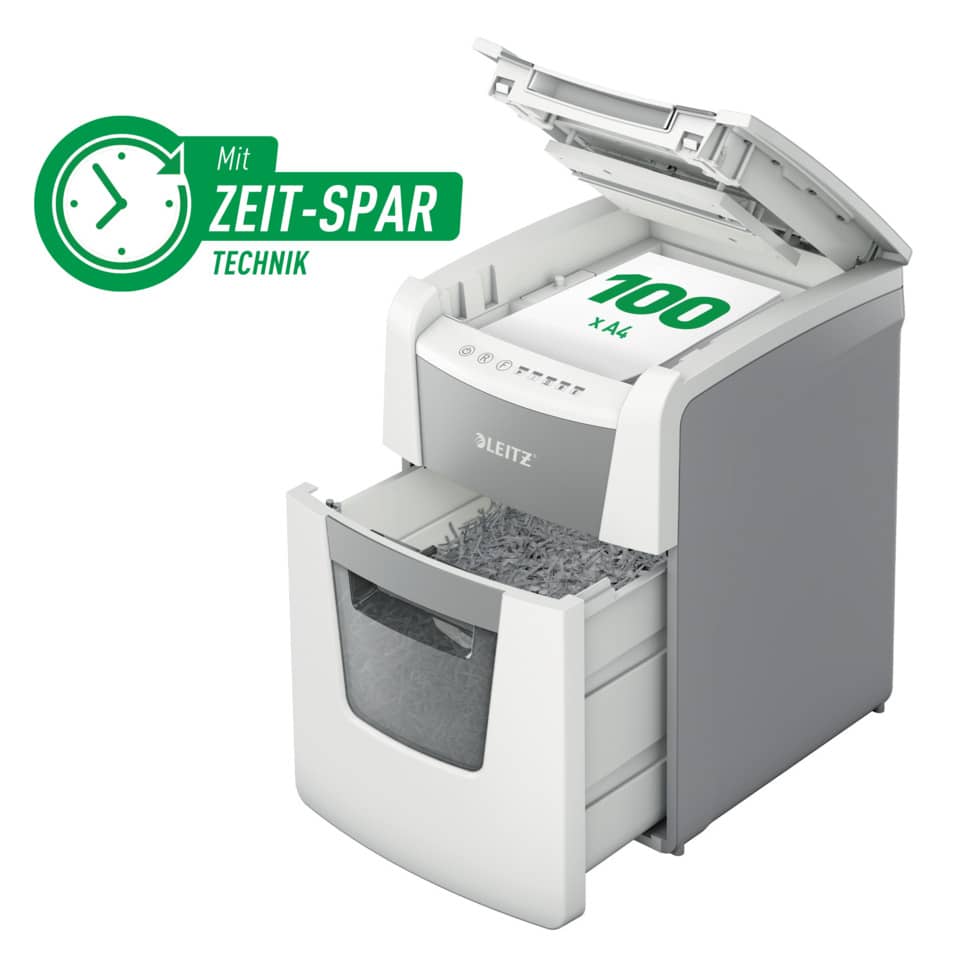 Aktenvernichter IQ Autofeed Small Office 100 - Partikelschnitt, P-4, weiß