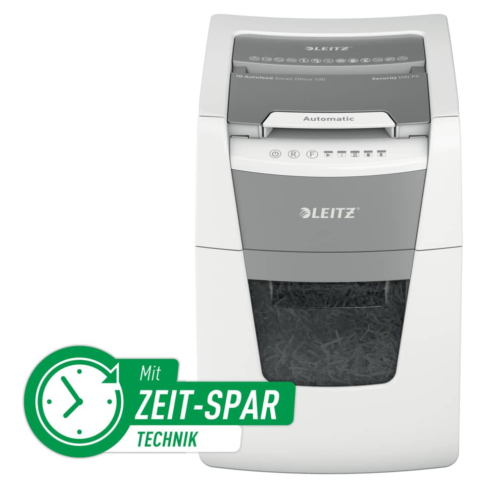 Aktenvernichter IQ Autofeed Small Office 100 - Mikroschnitt, P-5, weiß